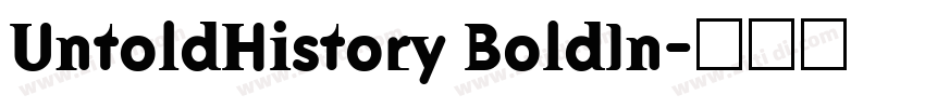 UntoldHistory BoldIn字体转换